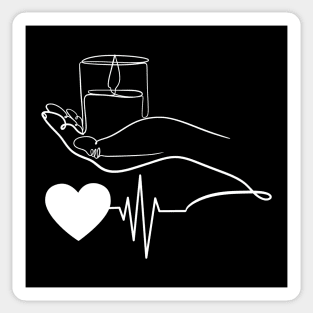 Candle Making Heartbeat Sticker